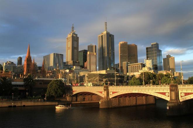 Melbourne Brücke Yarra Fluss