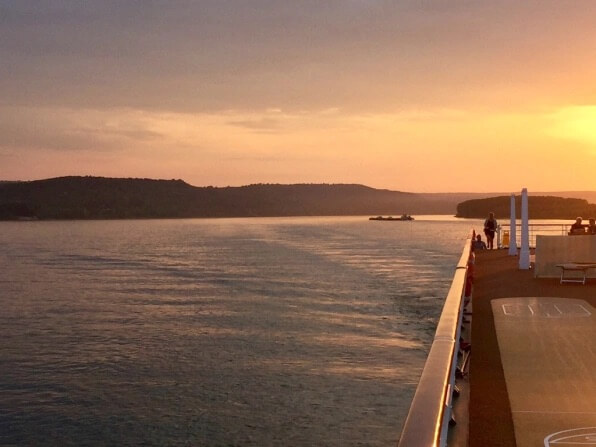 Donau Sonnenuntergang