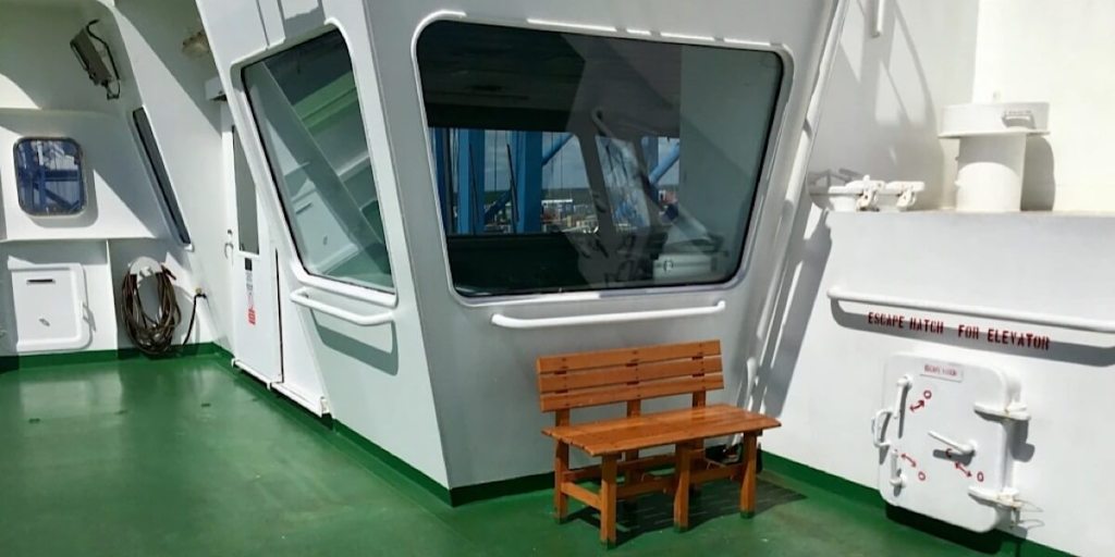 Als Passagier auf einem Frachtschiff unterwegs